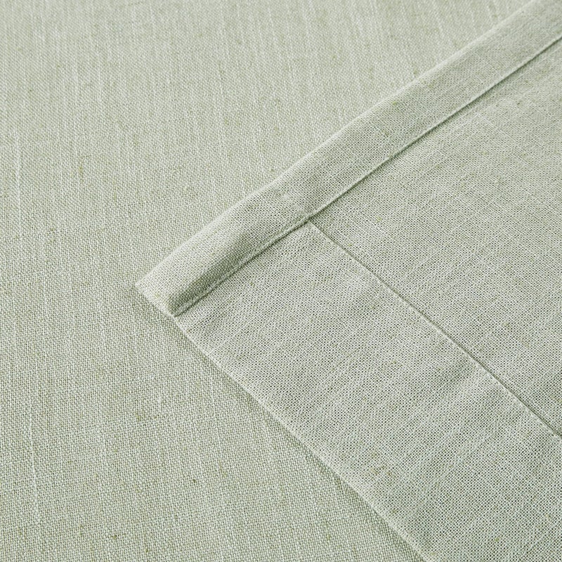 Vision Home Soft Green Pinch Pleated Semi Sheer Curtains Textured Linen Blended Light Filtering Window Curtains 95 inch for Living Room Bedroom Pinch Pleat Drapes with Hooks 2 Panels 40"" Wx95 L - Image 4